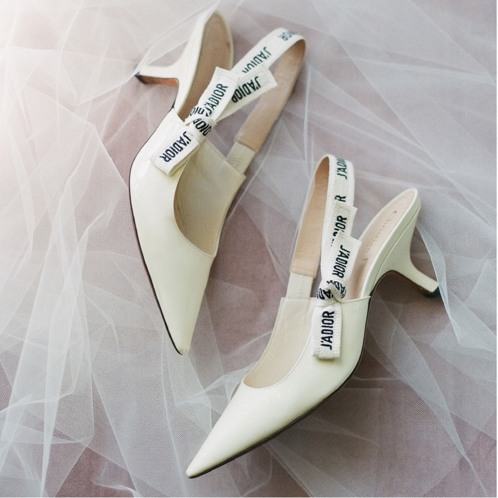 Christian Dior J'Adior Patent Leather Slingback Pumps